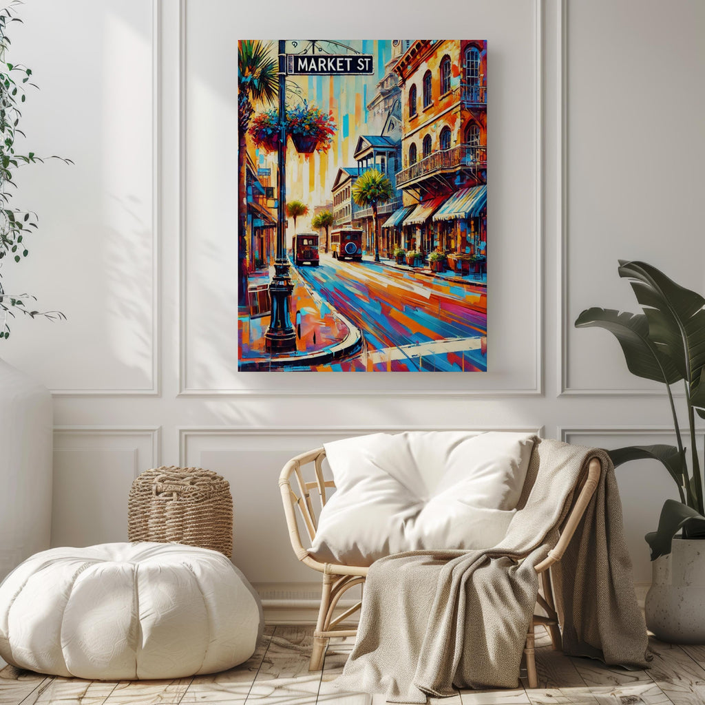 Market St Print - Charleston, South Carolina, USA