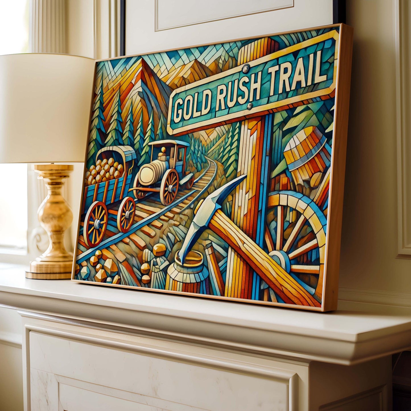 Gold Rush Trail Wall Art, Gold Rush Trail Print, California Art, California Gift, Travel Print, Travel Poster, Housewarming Gift, Cali Art