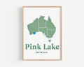 Pink Lake Wall Art Decor - Australia