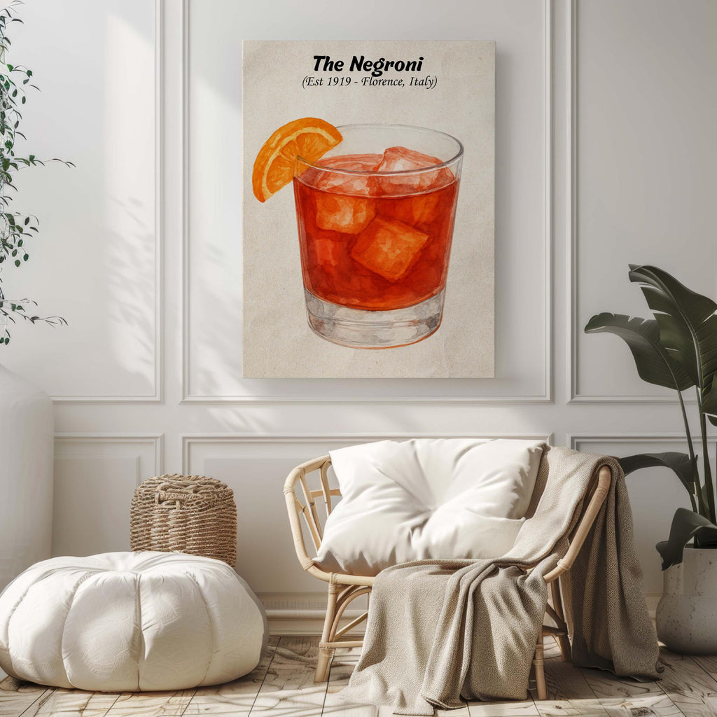 Negroni Cocktail Poster Vintage - Italy