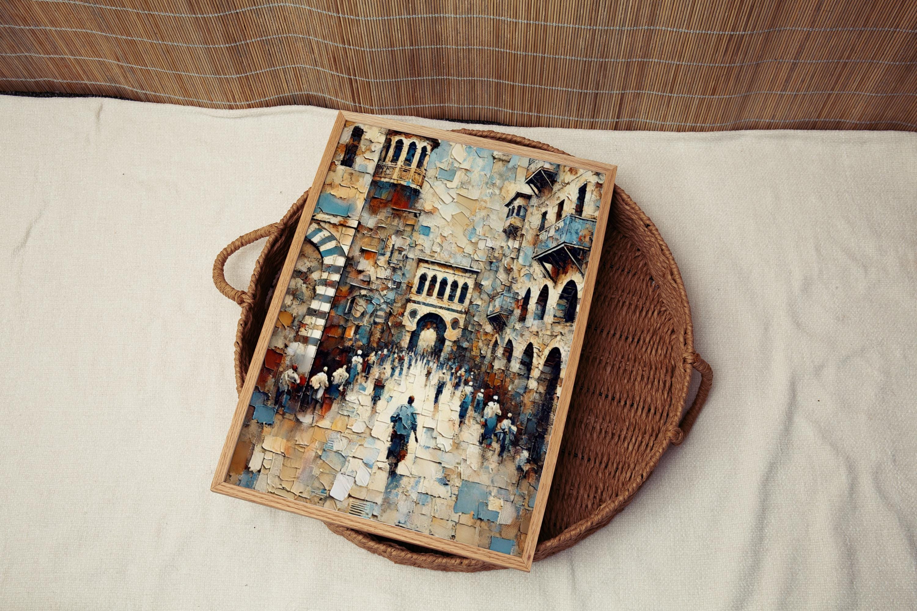 Syria Wall Art, Middle Eastern Cityscape Print, Vibrant Souk Scene, Travel Poster, Asian-Inspired Artwork, Personalized Gift