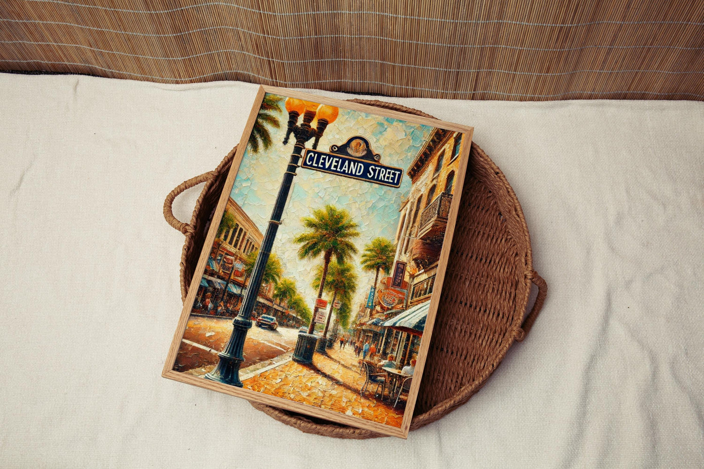 Cleveland Street Wall Art, Florida Travel Poster, Clearwater Street Sign Print, Coastal City Decor, Housewarming Gift, Personalized Florida