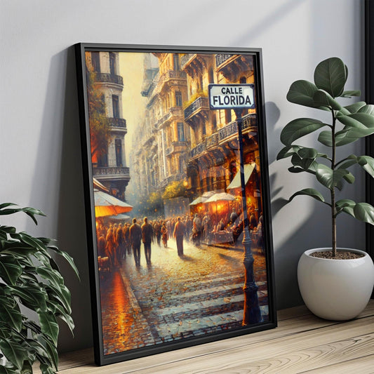 Buenos Aires Calle Florida Wall Art Print, Travel Poster, Argentina Gift, Buenos Aires Decor, Housewarming, South America Travel Art