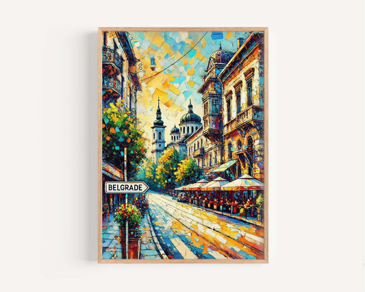 Belgrade Art Print - Serbia Travel Poster, European Wall Art, Housewarming Gift, Belgrade Cityscape, Unique Serbia Artwork, Home Decor