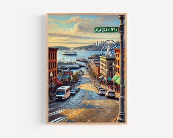 Alaskan Way Wall Art - Seattle, Washington, USA