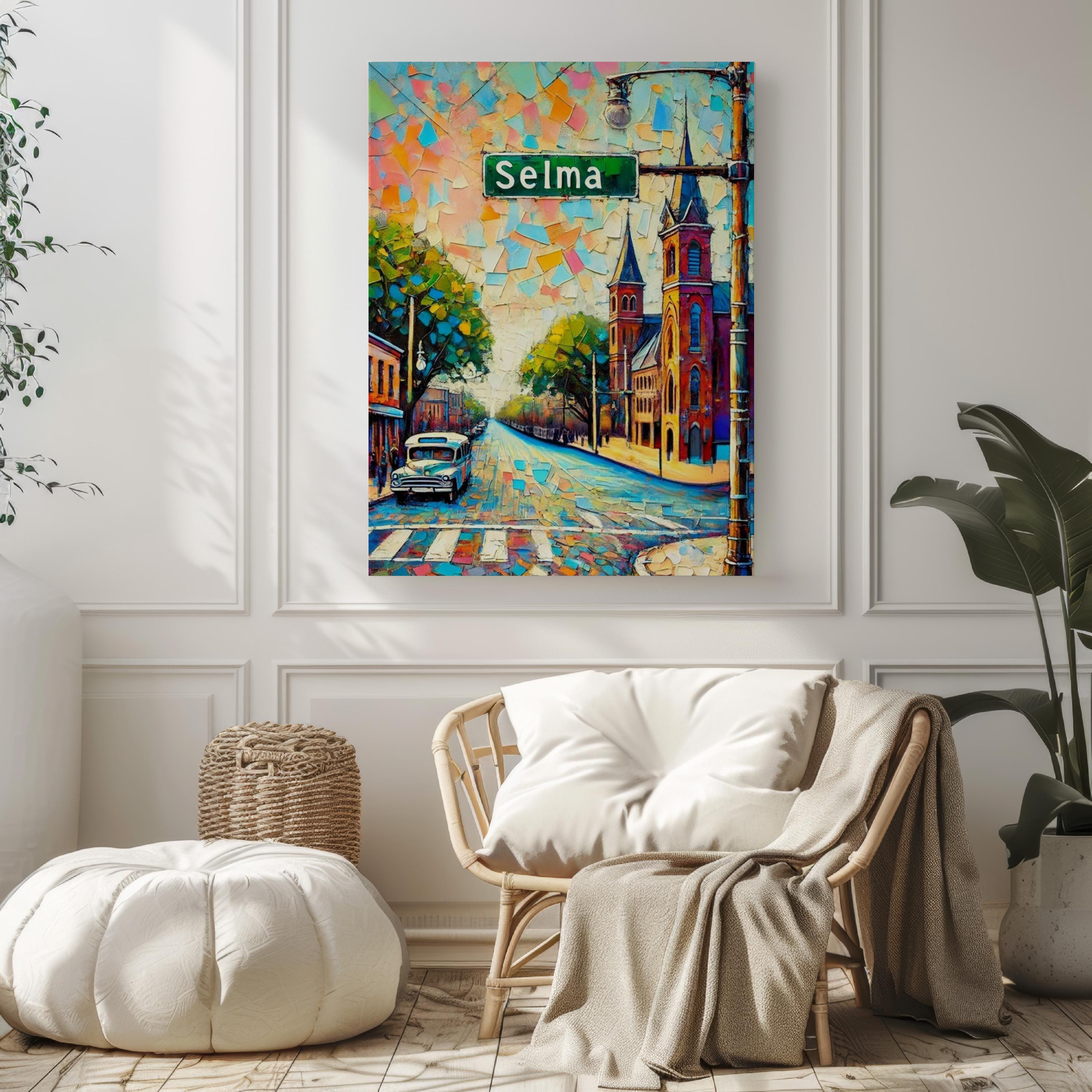 Alabama Selma Wall Art Print - Travel Poster, American Decor, Housewarming Gift, Unique Alabama Art & Travel Gift