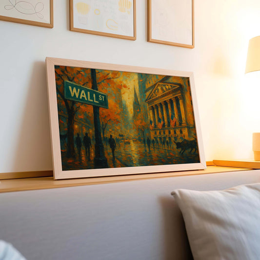 Wall Street Autumn Print – New York Stock Exchange, Financial Art