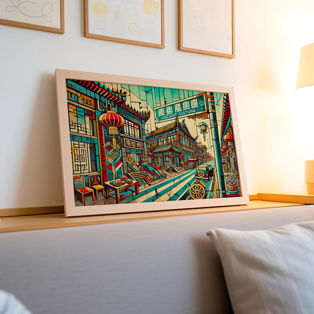 Ancient Culture Street Wall Art Vintage - Tianjin, China