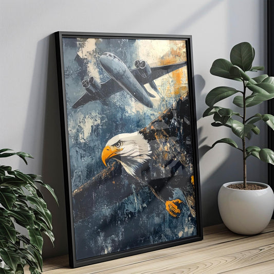 American Eagle Art | Abstract USA Wall Art Patriotic Poster United States Independence Home Decor