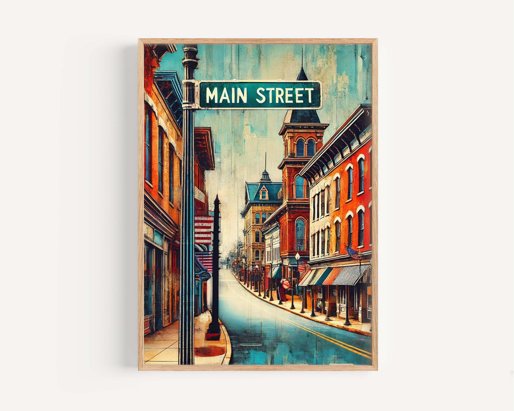 Main Street Print - Stroudsburg, Pennsylvania, USA