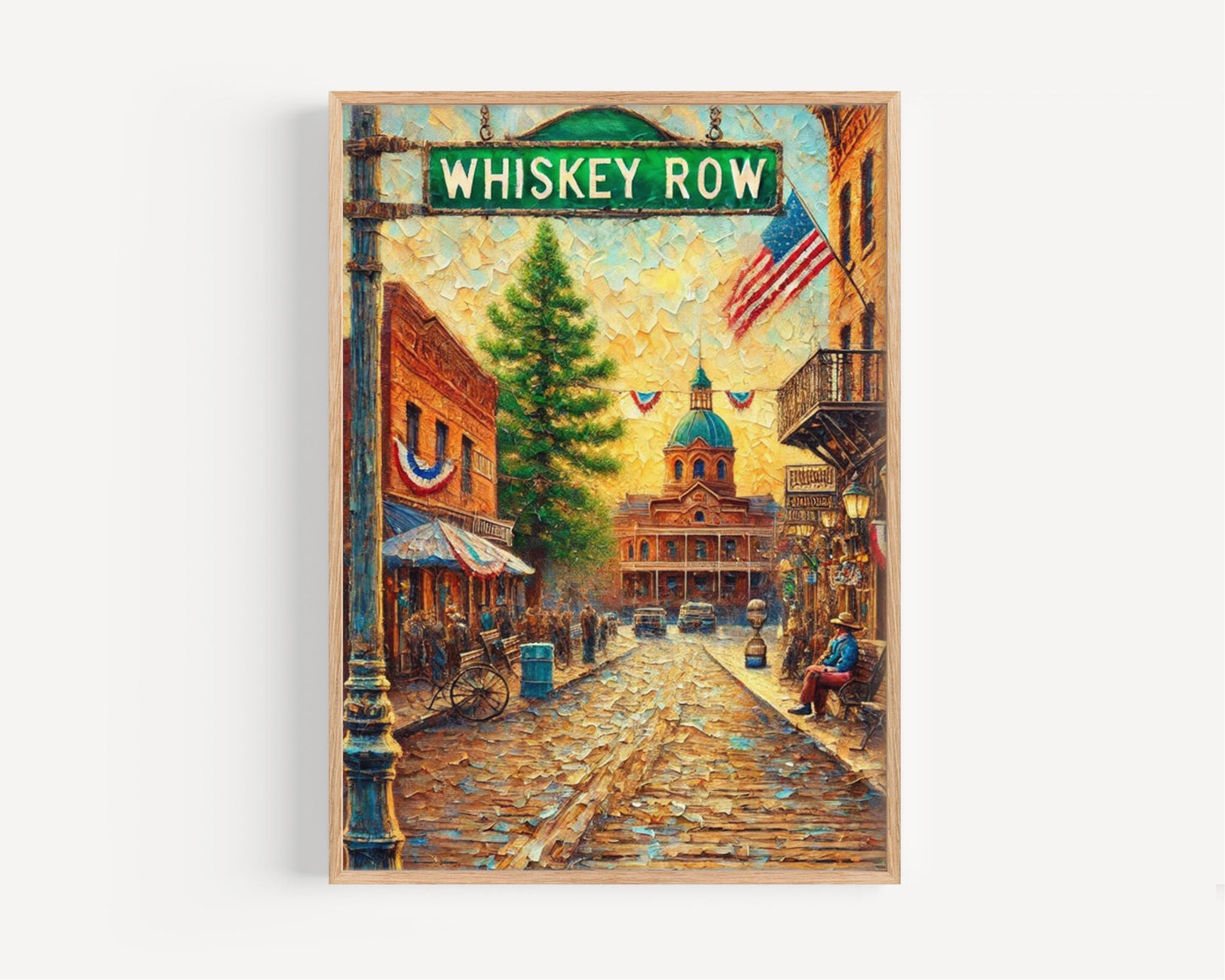 Whiskey Row Wall Art, Prescott Arizona Print, Historic Downtown Street Sign, Rustic Home Decor, Arizona Souvenir, Travel Poster
