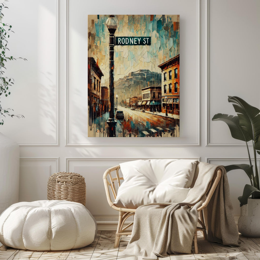 Rodney Street Print - Helena, Montana, USA