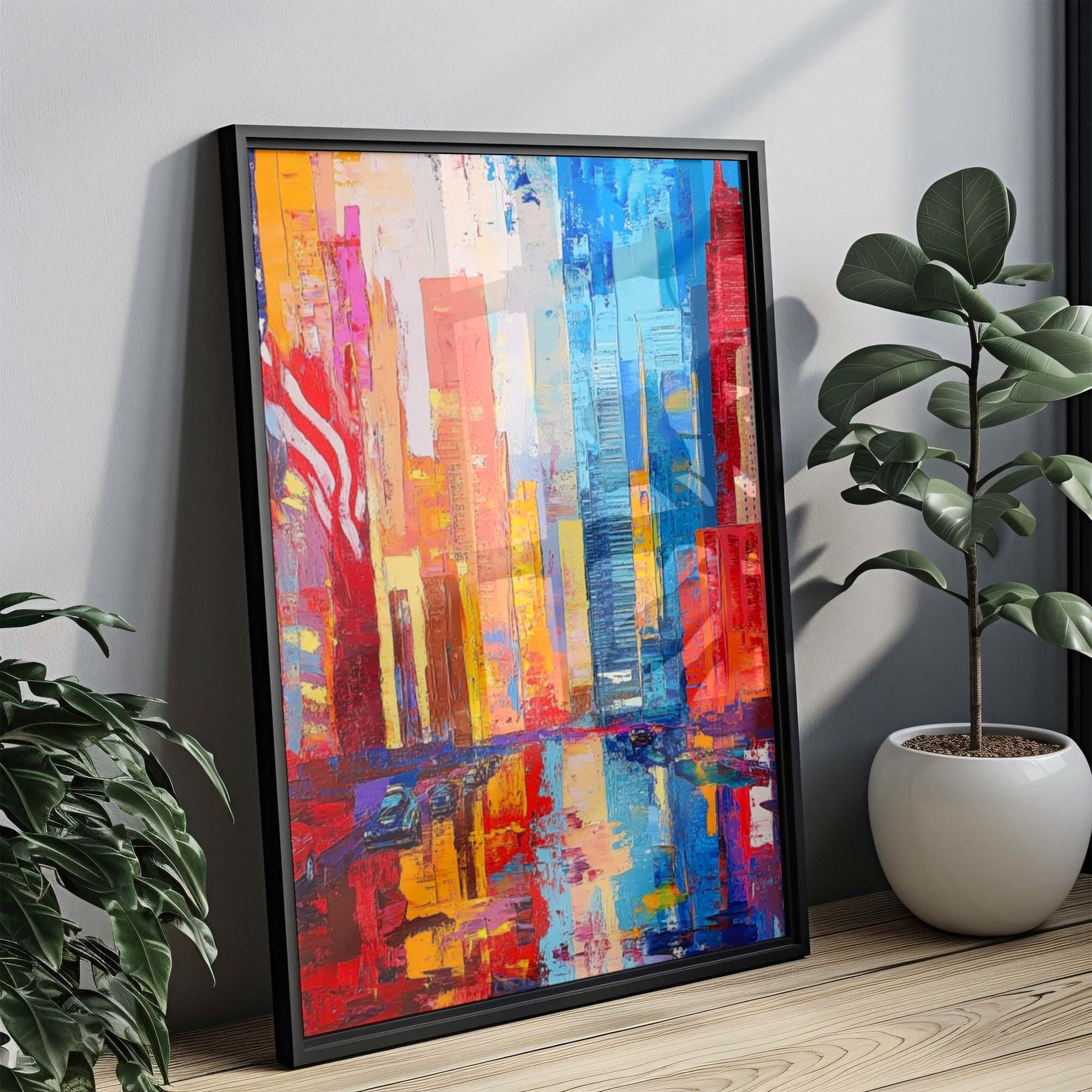 City Skyline Wall Art Modern - USA