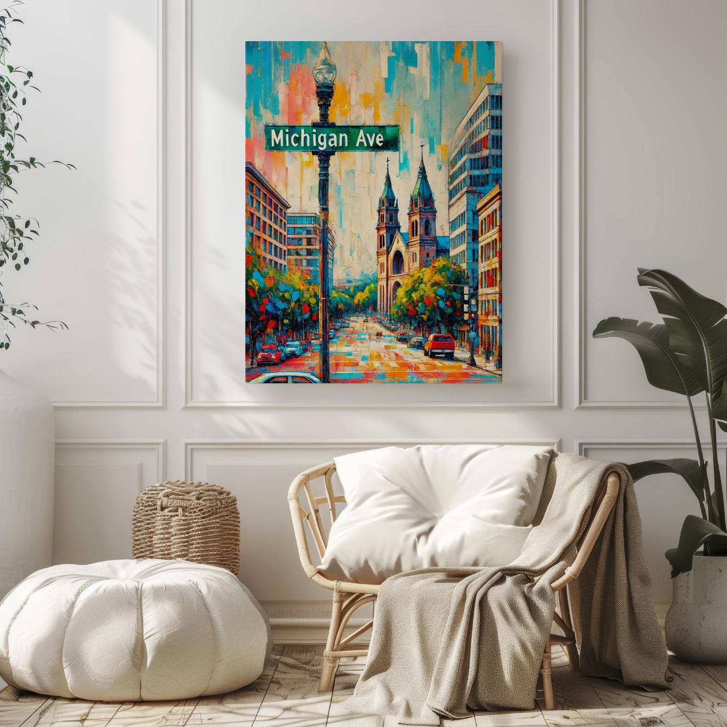 Washington DC Michigan Ave Wall Art Printable Travel Poster USA Gift Home Decor Housewarming