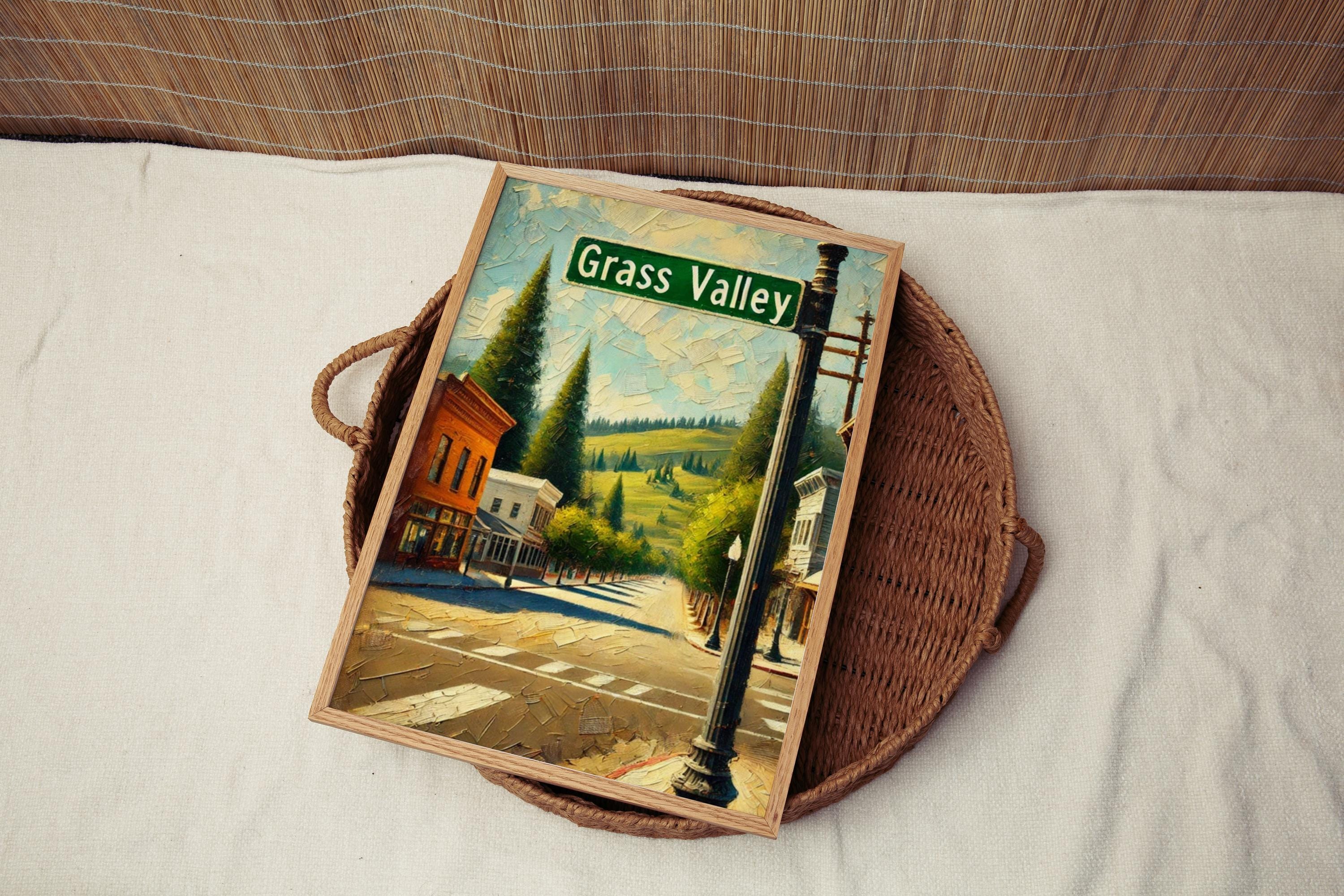 Grass Valley Vintage Poster - Grass Valley, California, USA
