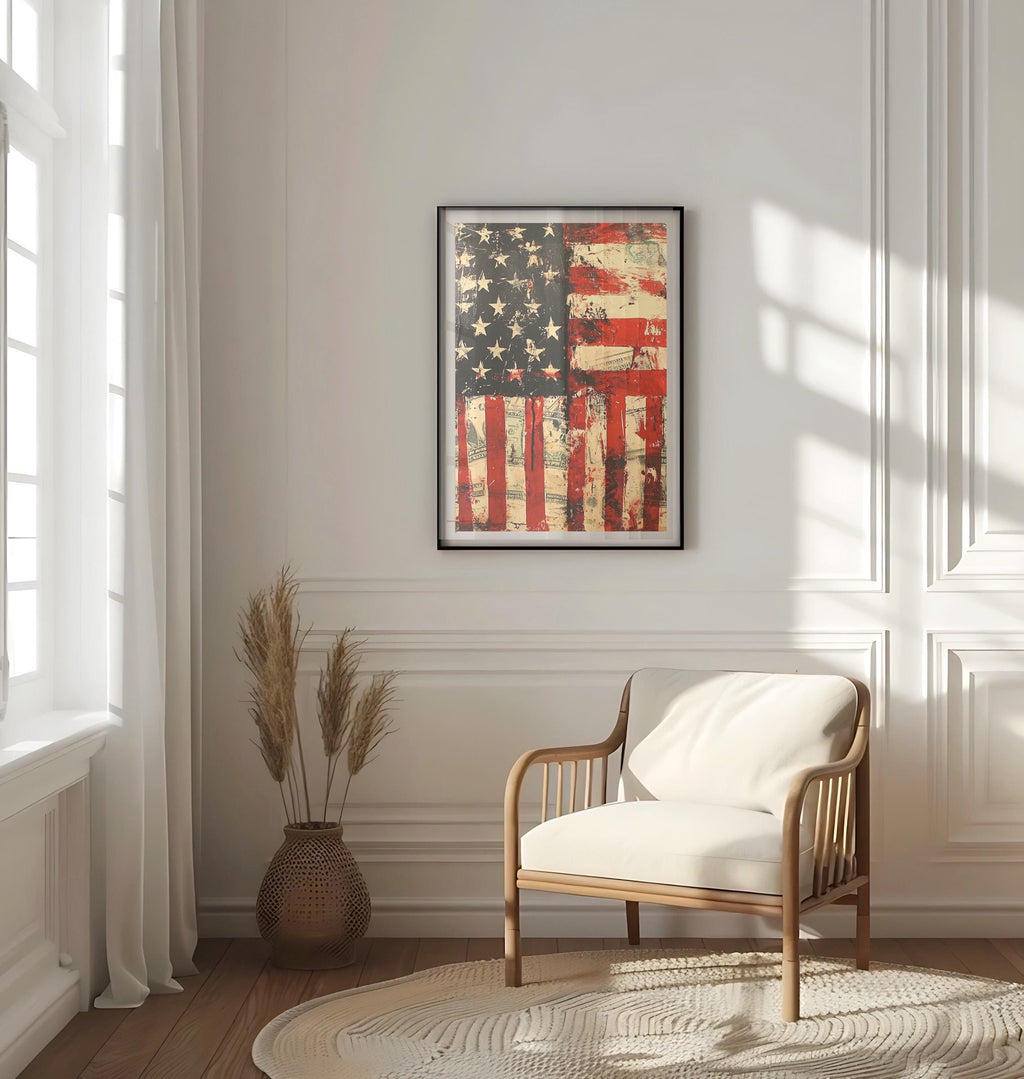 American Money Wall Art Abstract - USA