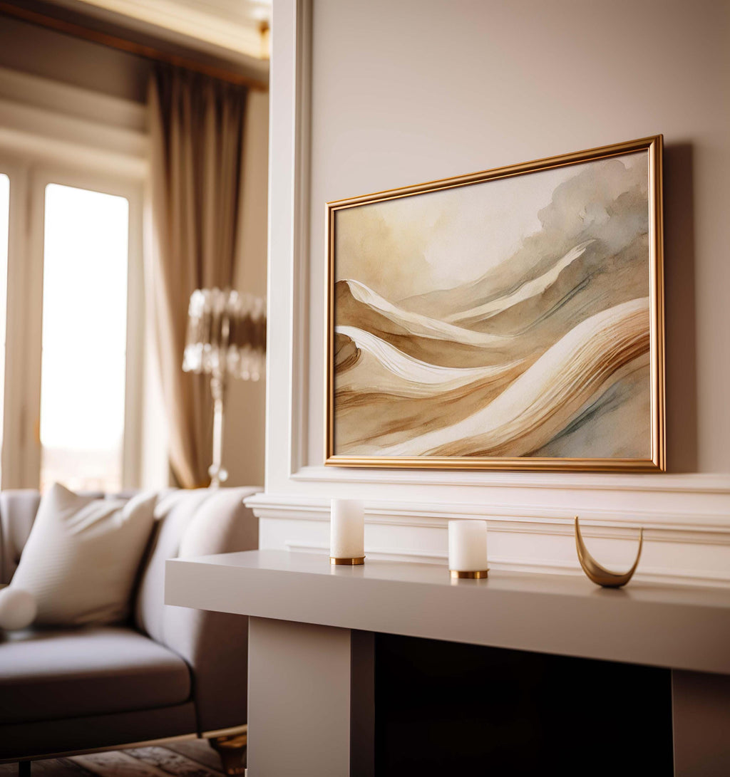Desert Sand Dunes Minimalist Wall Art