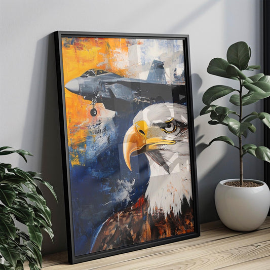 American Eagle Art | Abstract USA Wall Art, Patriotic United States Poster for Home Decor & American Independence Celebration