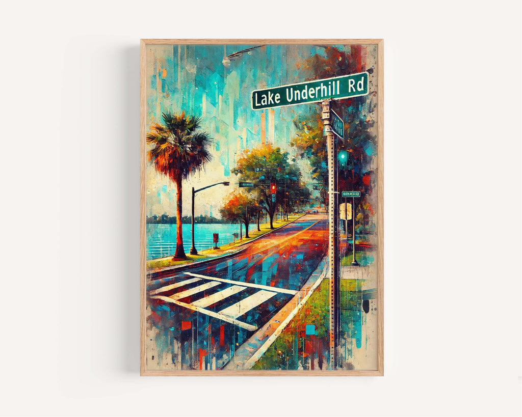 Lake Underhill Road Print - Orlando, Florida, USA