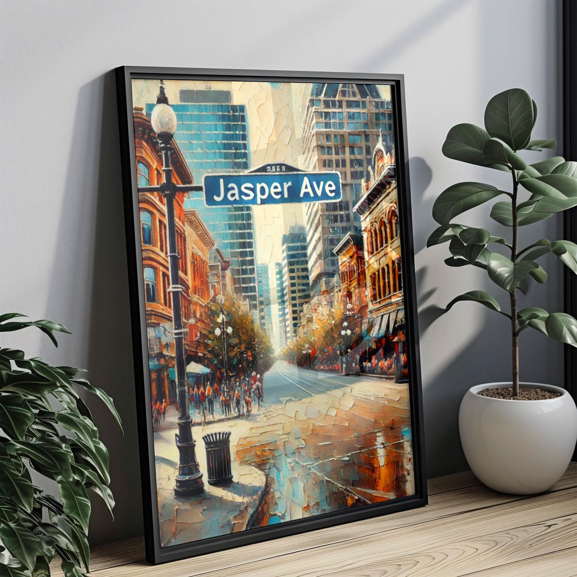 Jasper Ave Print Modern - Edmonton, Alberta, Canada