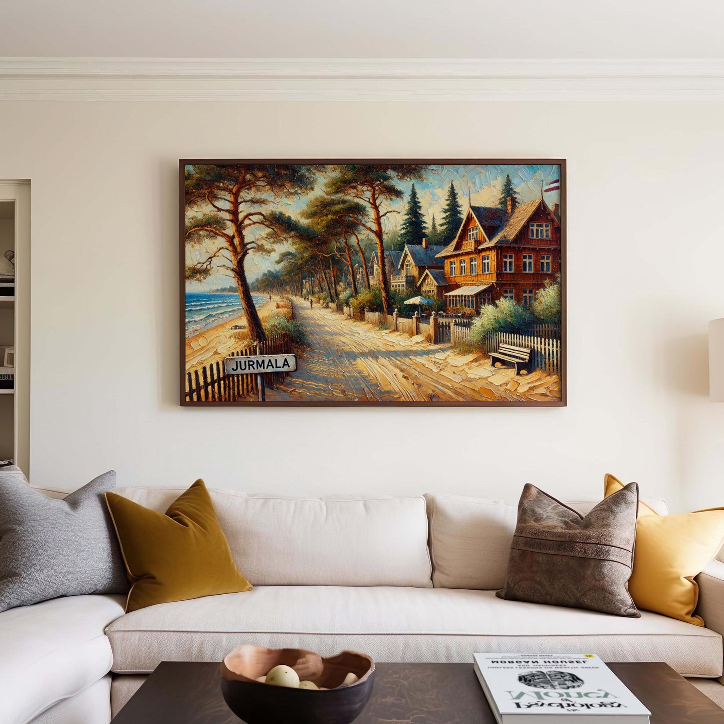 Jurmala Latvia Seaside Art Print: Baltic Coastal Handmade Decor