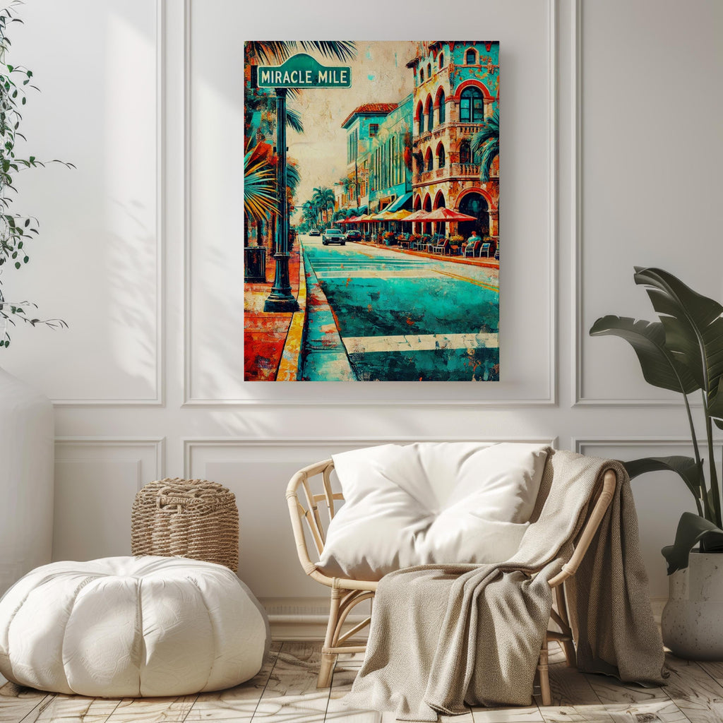 Miracle Mile Wall Art - Coral Gables, Florida, USA