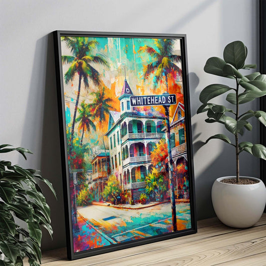 Whitehead St Print - Key West Wall Art, Florida Travel Poster, Coastal Decor, Housewarming & Florida Gift, Vacation Home Artwork
