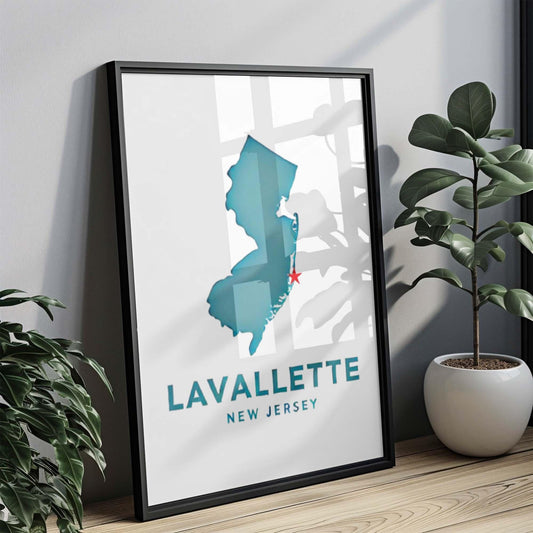Lavallette Print New Jersey Wall Art Travel Poster Home Decor Housewarming Gift NJ Beach Town Decor College Dorm Room Art