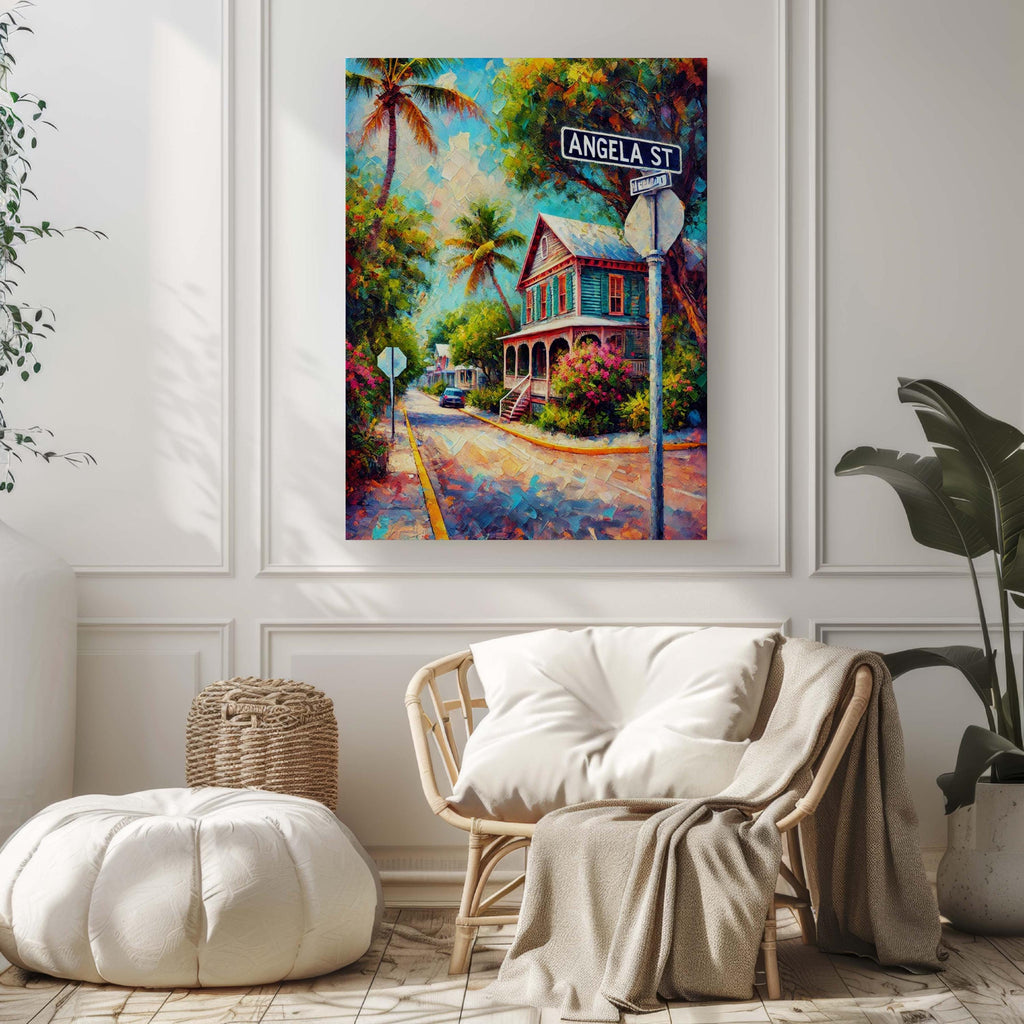 Angela Street Print - Key West, Florida, USA