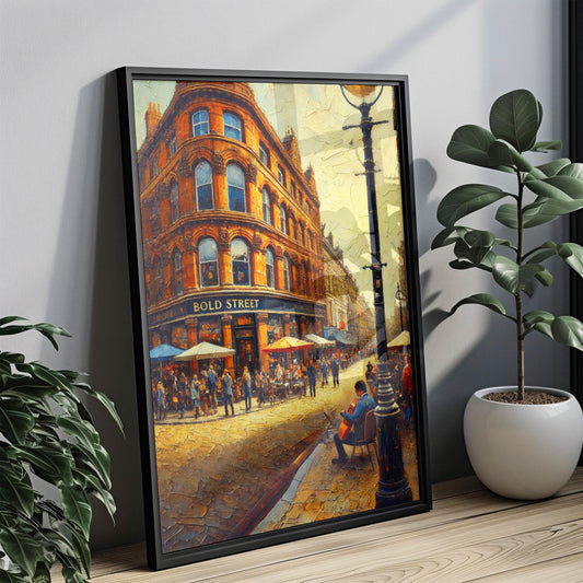 Bold Street Liverpool Wall Art, UK Cityscape Print, Travel Souvenir, Modern Fine Art Poster, Gift for Travelers, Vintage Street Scene