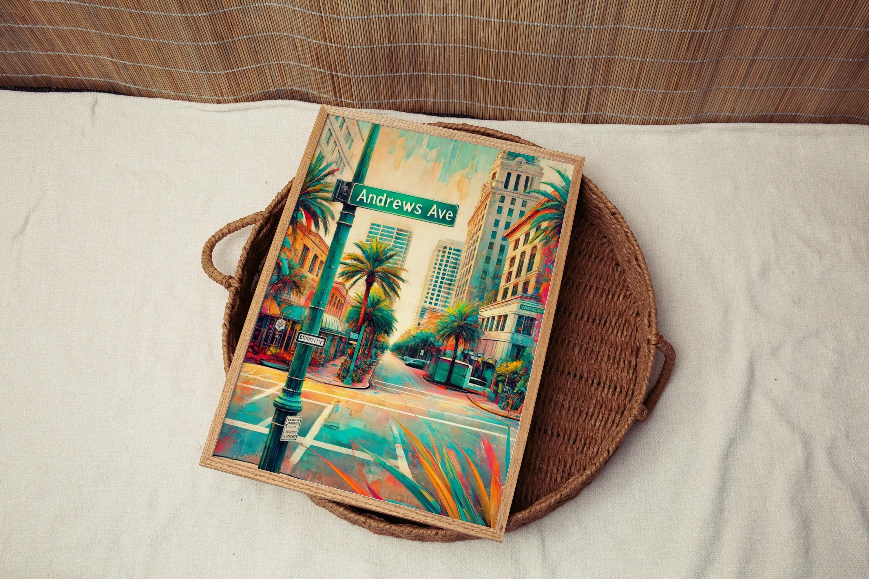 Andrews Ave Print - Fort Lauderdale, Florida, USA