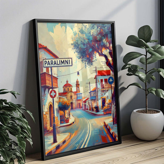 Paralimni Art Print - Cyprus Wall Art, Travel Poster, Europe City Gift, Housewarming Decor, Paralimni Map Illustration, Vacation Home Style