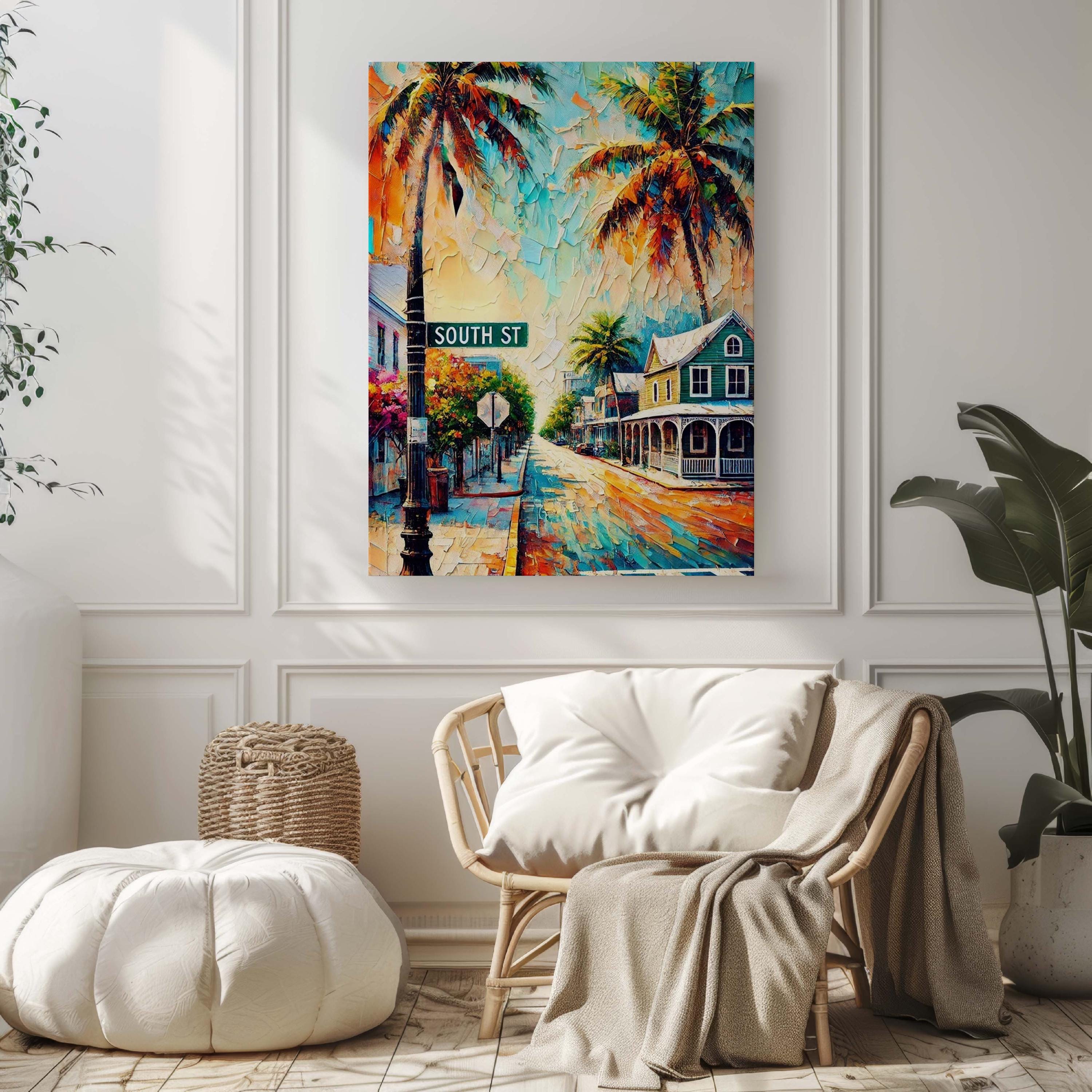 South Street Travel Print - Key West, Florida, USA