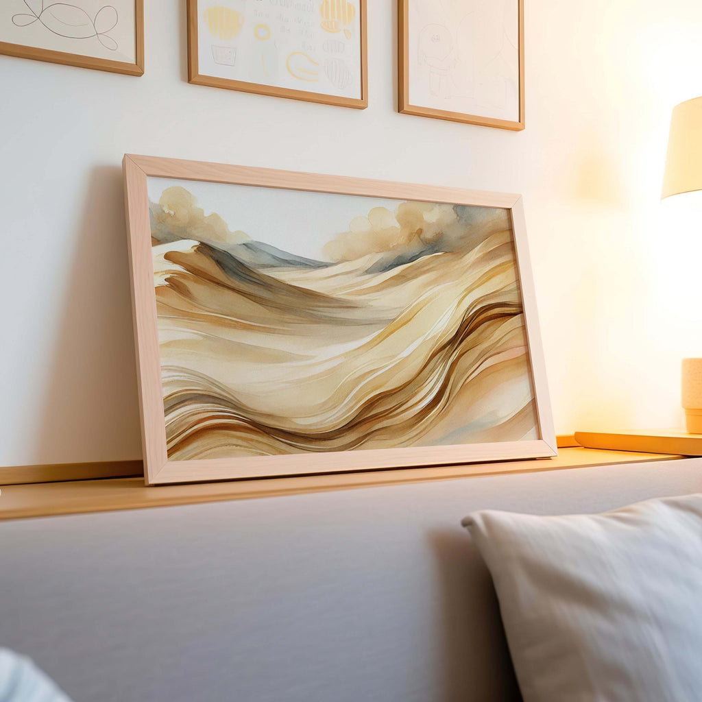 Desert Sand Dunes Wall Art Minimalist