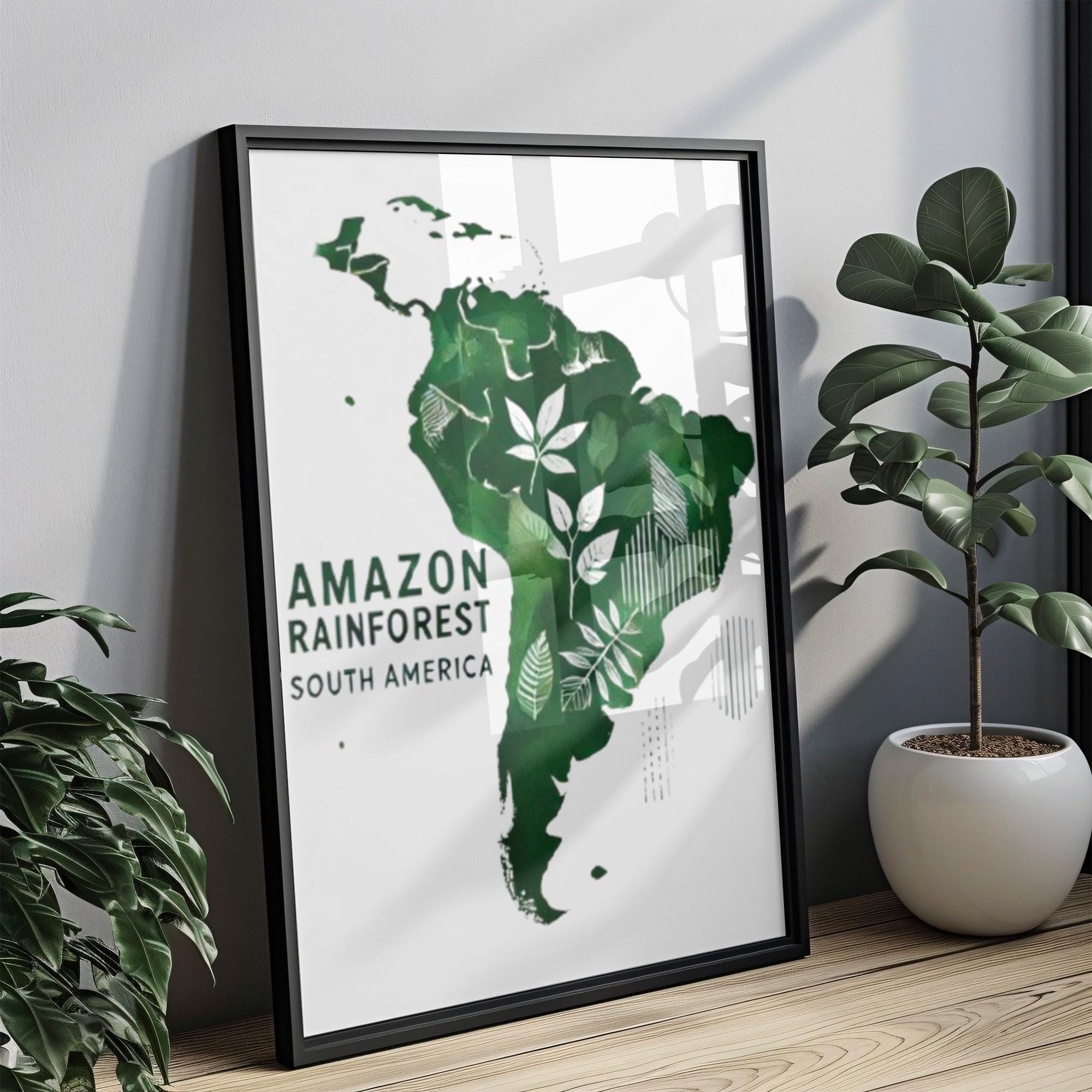 Amazon Rainforest Wall Art – South America Travel Print, Nature Home Decor, Unique Housewarming & Gift Idea