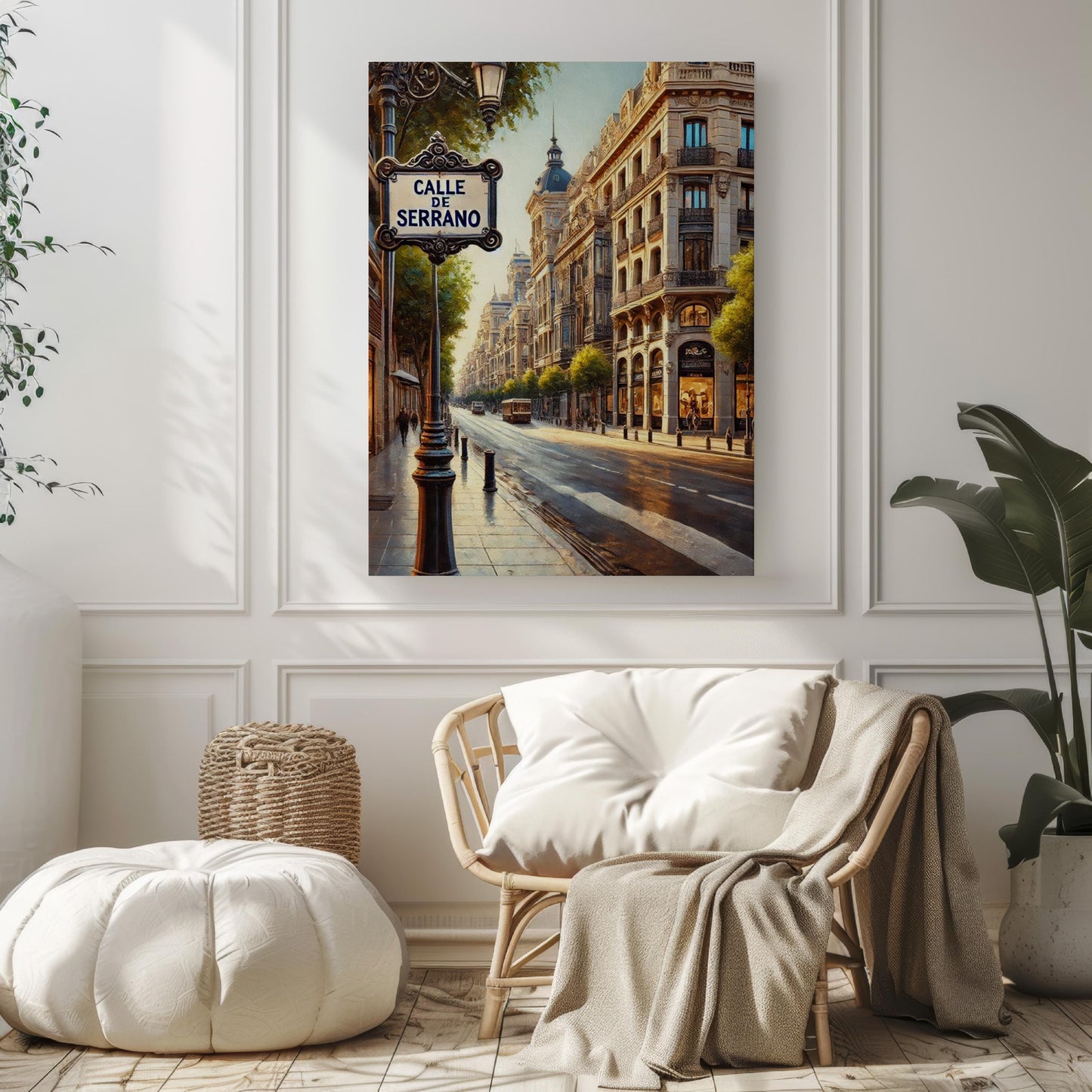 Madrid Street Sign Print: Calle de Serrano, Spain Travel Poster