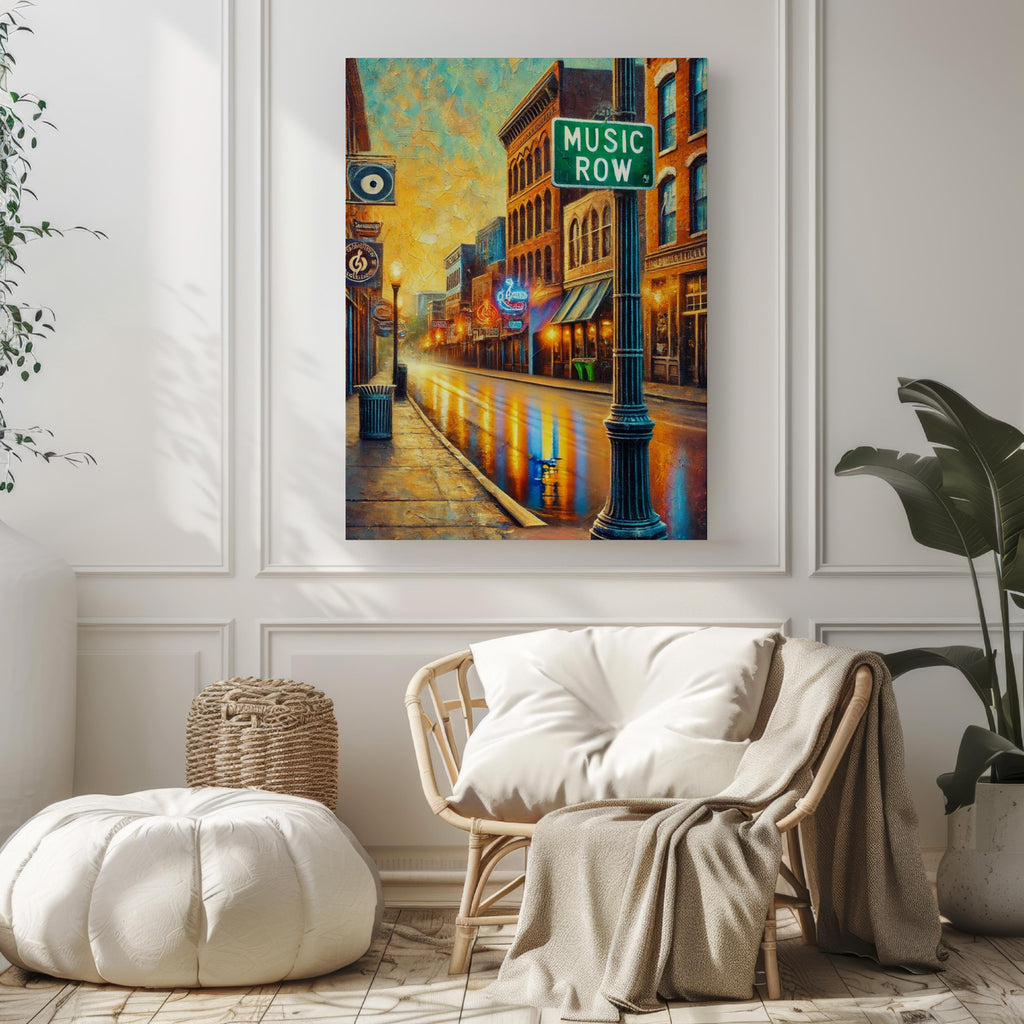 Music Row Personalized Print - Nashville, Tennessee, USA