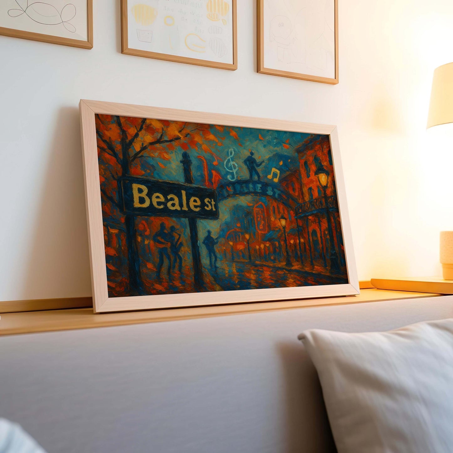 Beale Street Art Print – Memphis Music Scene, Autumn Colors