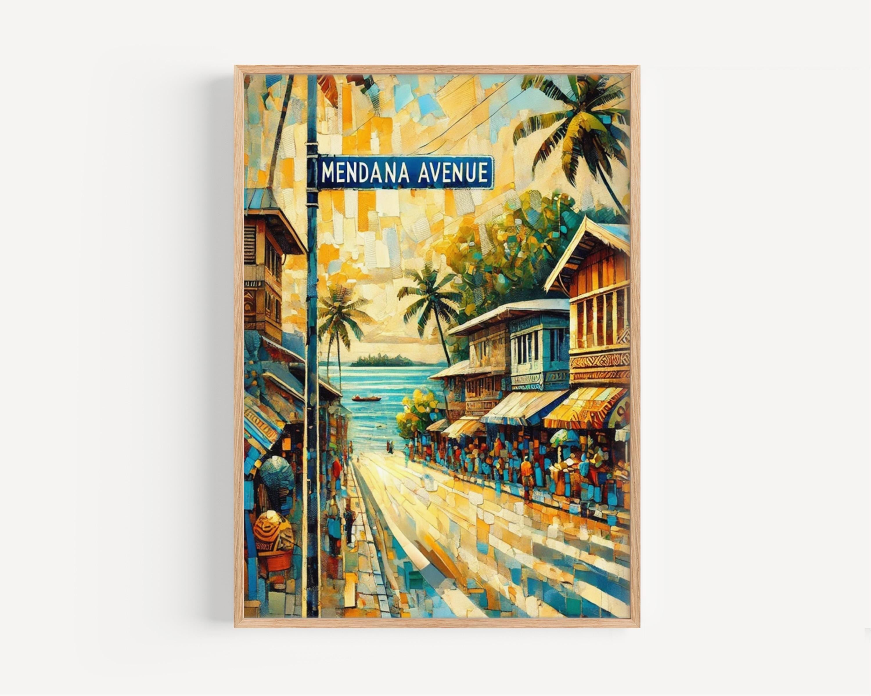 Solomon Islands Wall Art | Mendana Avenue Honiara Print | Tropical Street Sign Decor | Travel Souvenir | Home & Office Decor