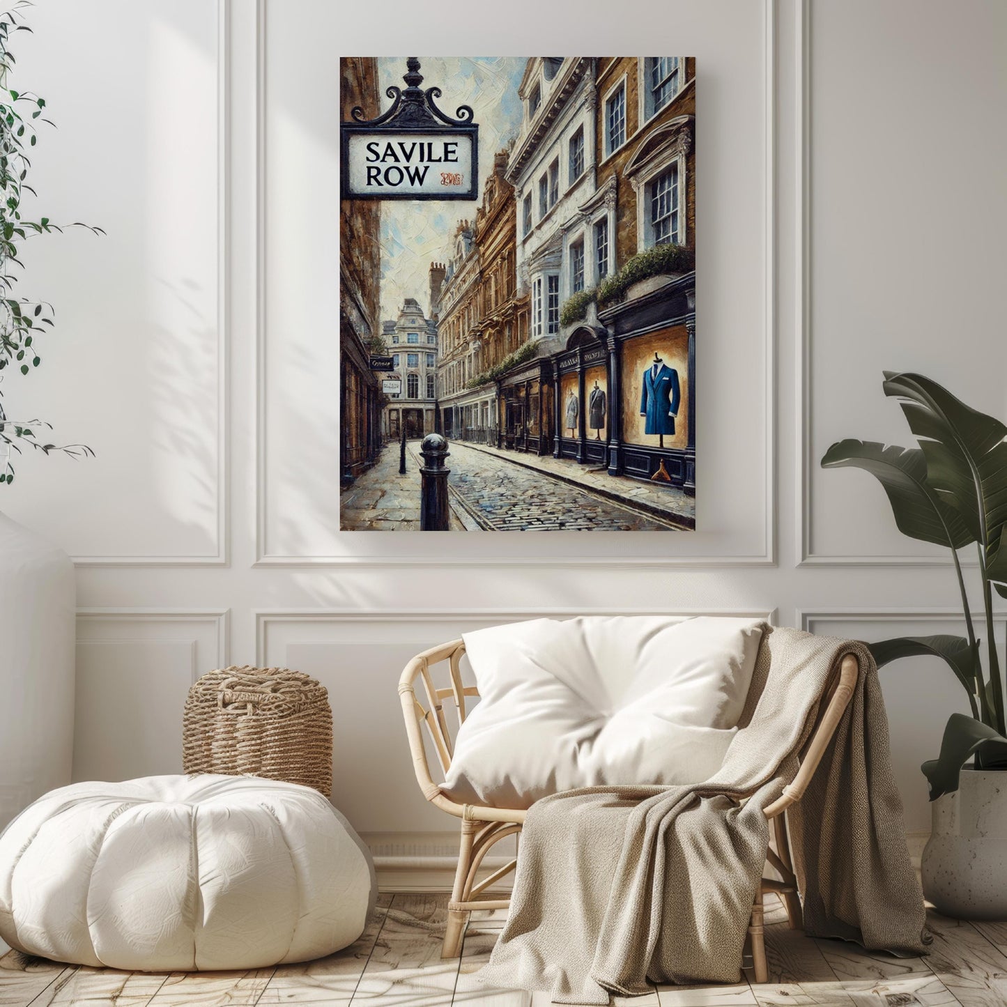 England Savile Row Wall Art Print - London Travel Poster, England Gift & Housewarming Artwork