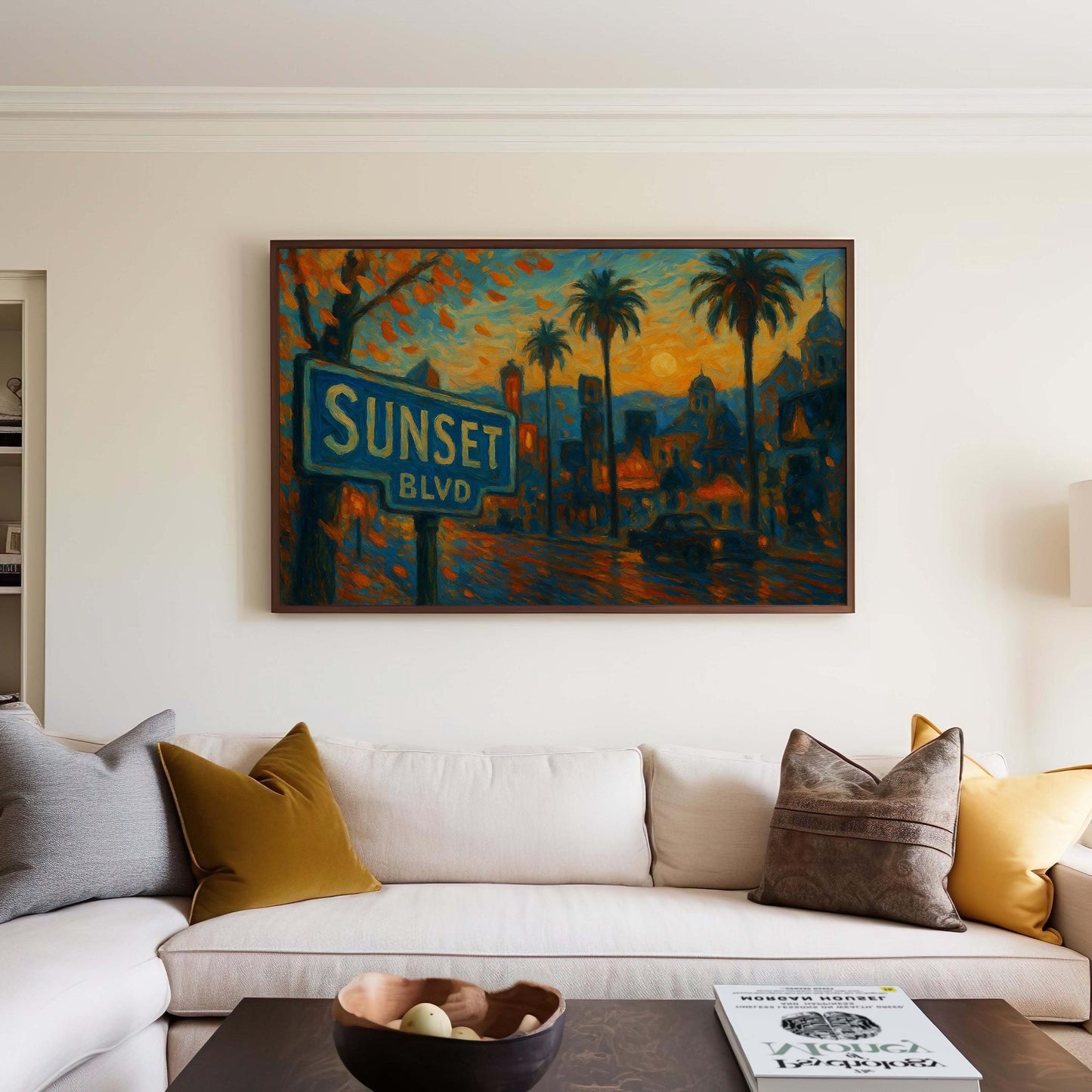 Sunset Blvd Fall Art Print – Vintage Los Angeles Scene