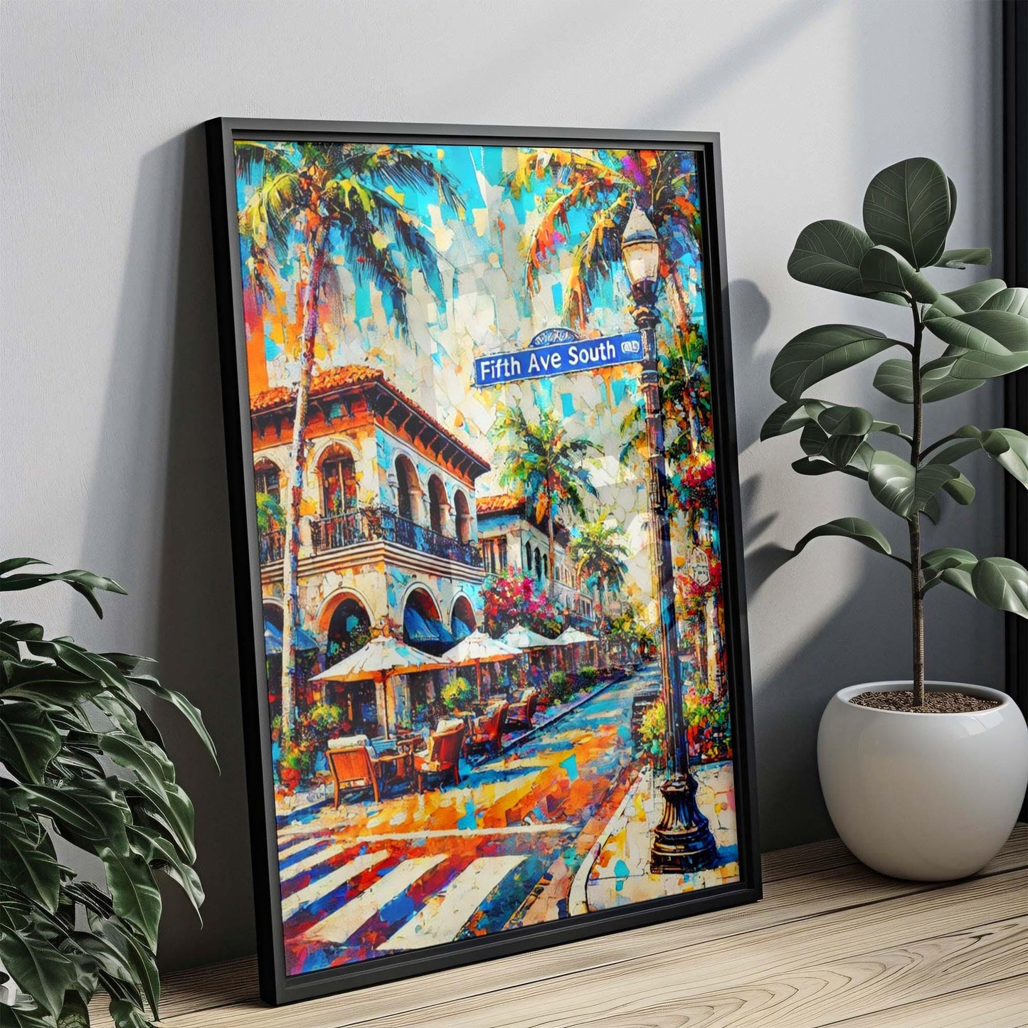 Fifth Avenue South Wall Art - Naples Florida Travel Print, Beach House Decor, Florida Gift, Travel Poster, Housewarming Present
