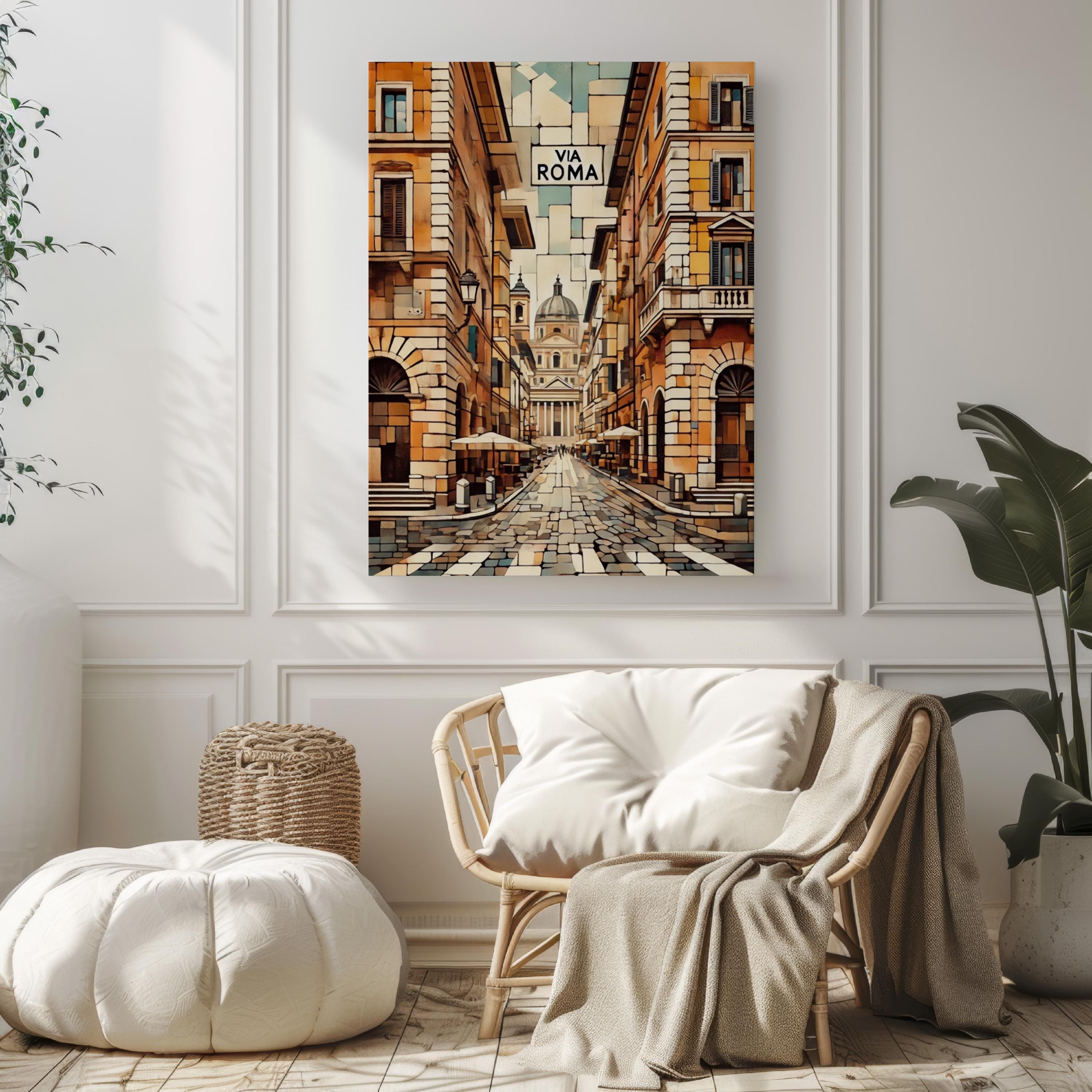 Via Roma Vintage Print - Sicily, Italy