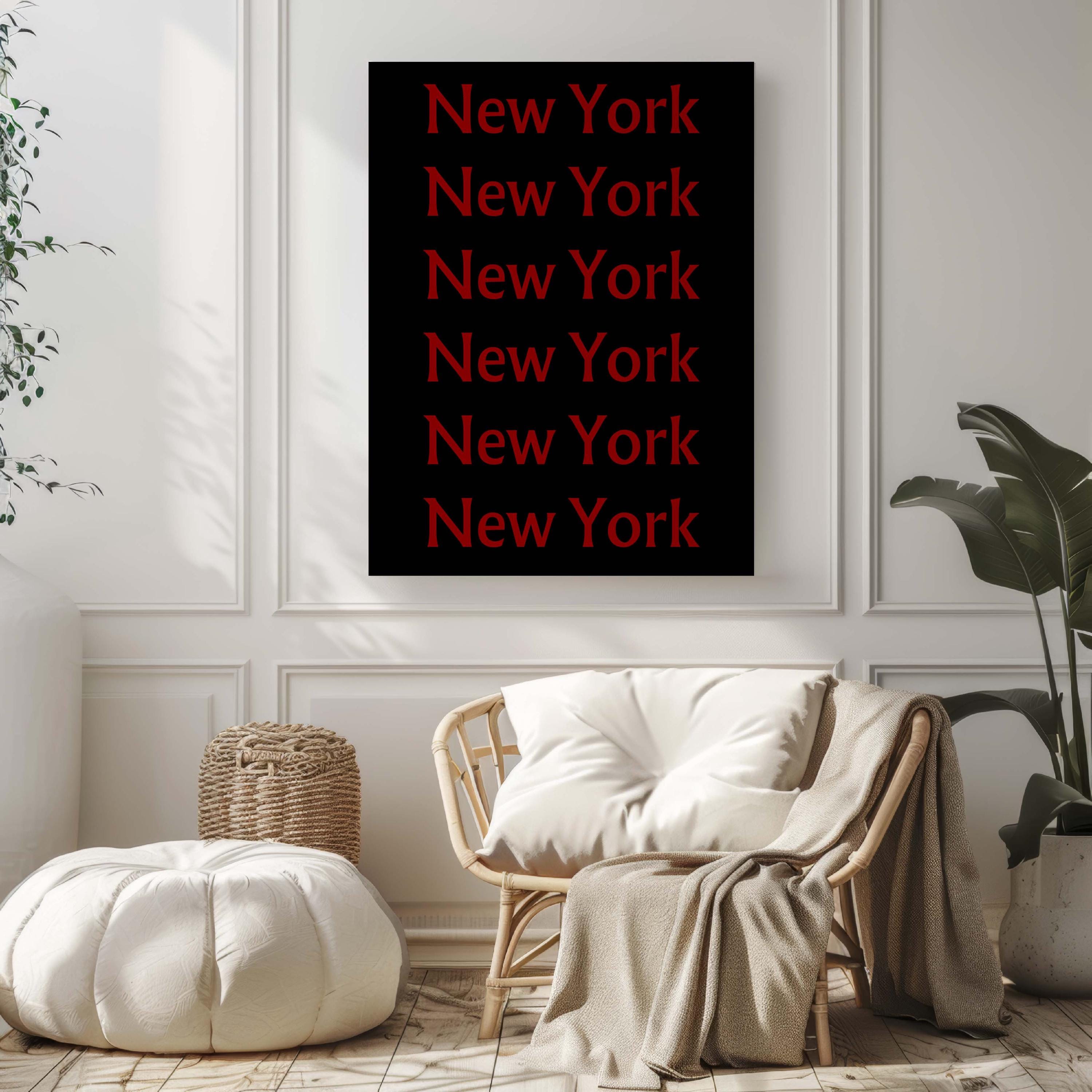 New York Wall Art | NYC Typography Poster | Dorm Room Decor | Modern Home Office Print | Gift for New Yorkers