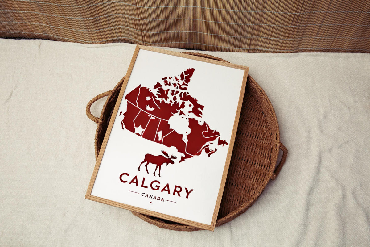 Calgary Map Poster Vintage - Calgary, Canada