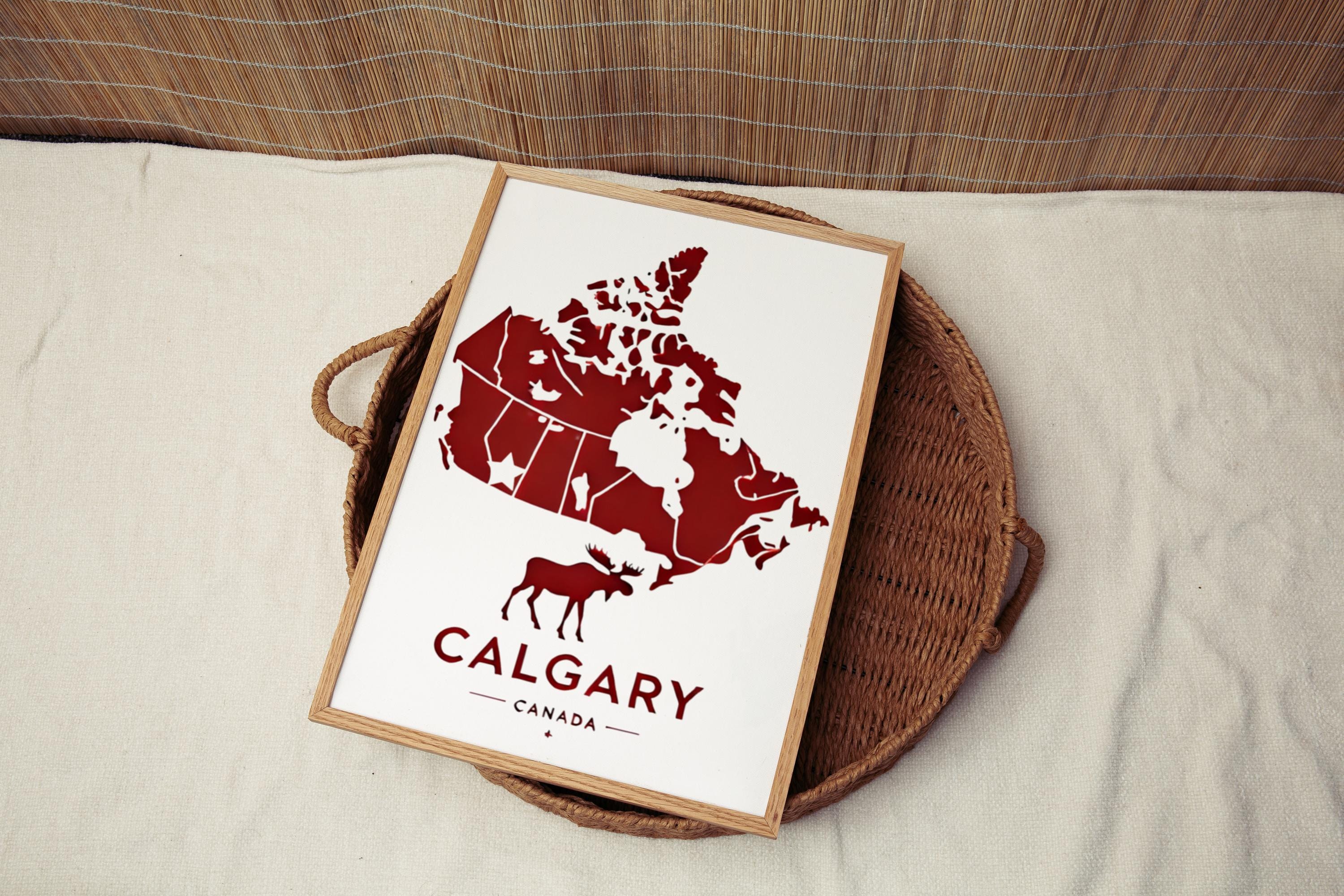 Calgary Map Poster Vintage - Calgary, Canada