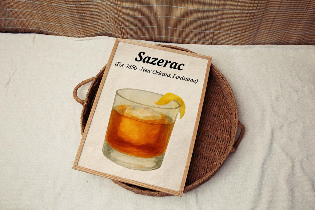 Sazerac Cocktail Vintage Wall Art