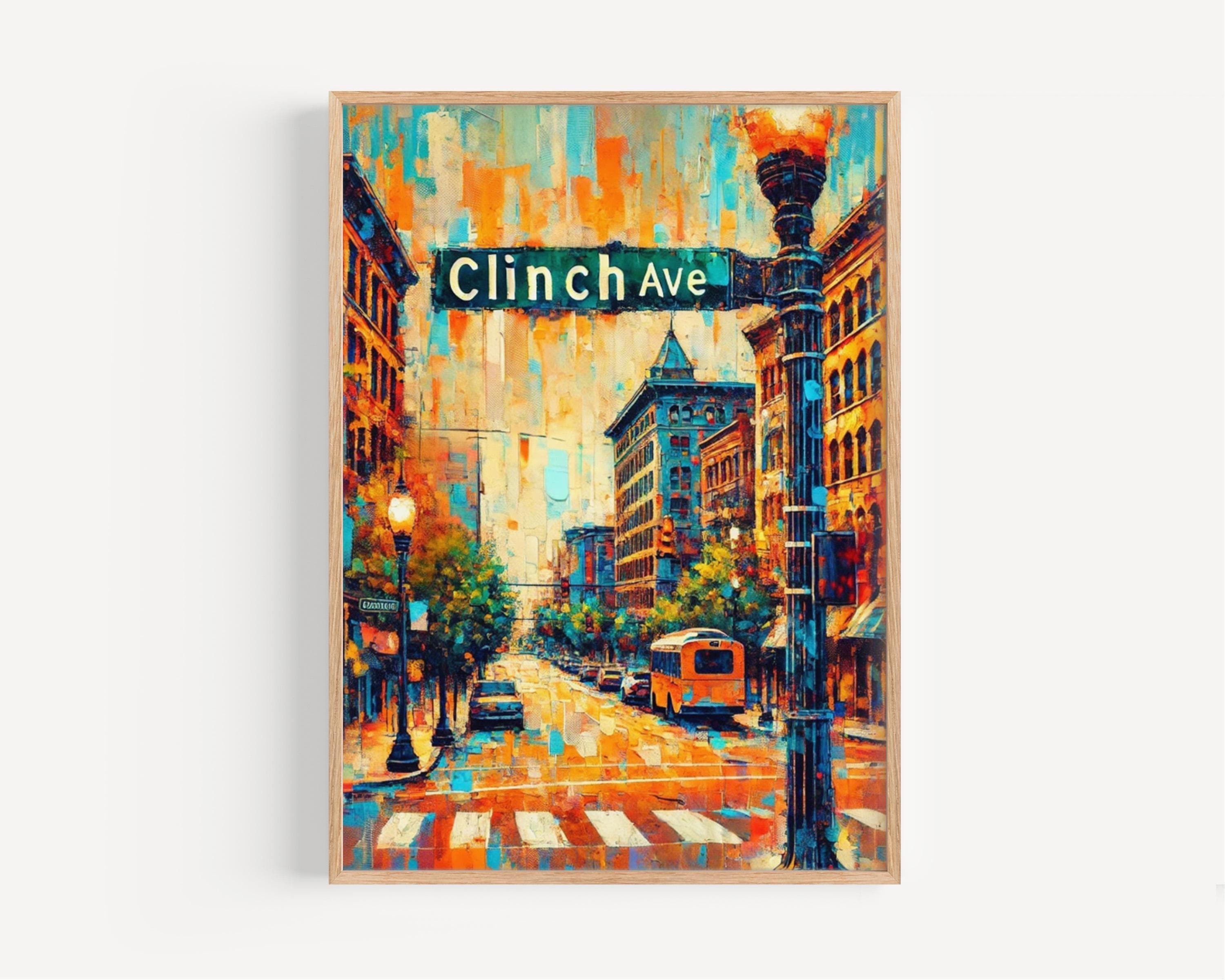 Clinch Ave Wall Art - Knoxville, Tennessee, USA