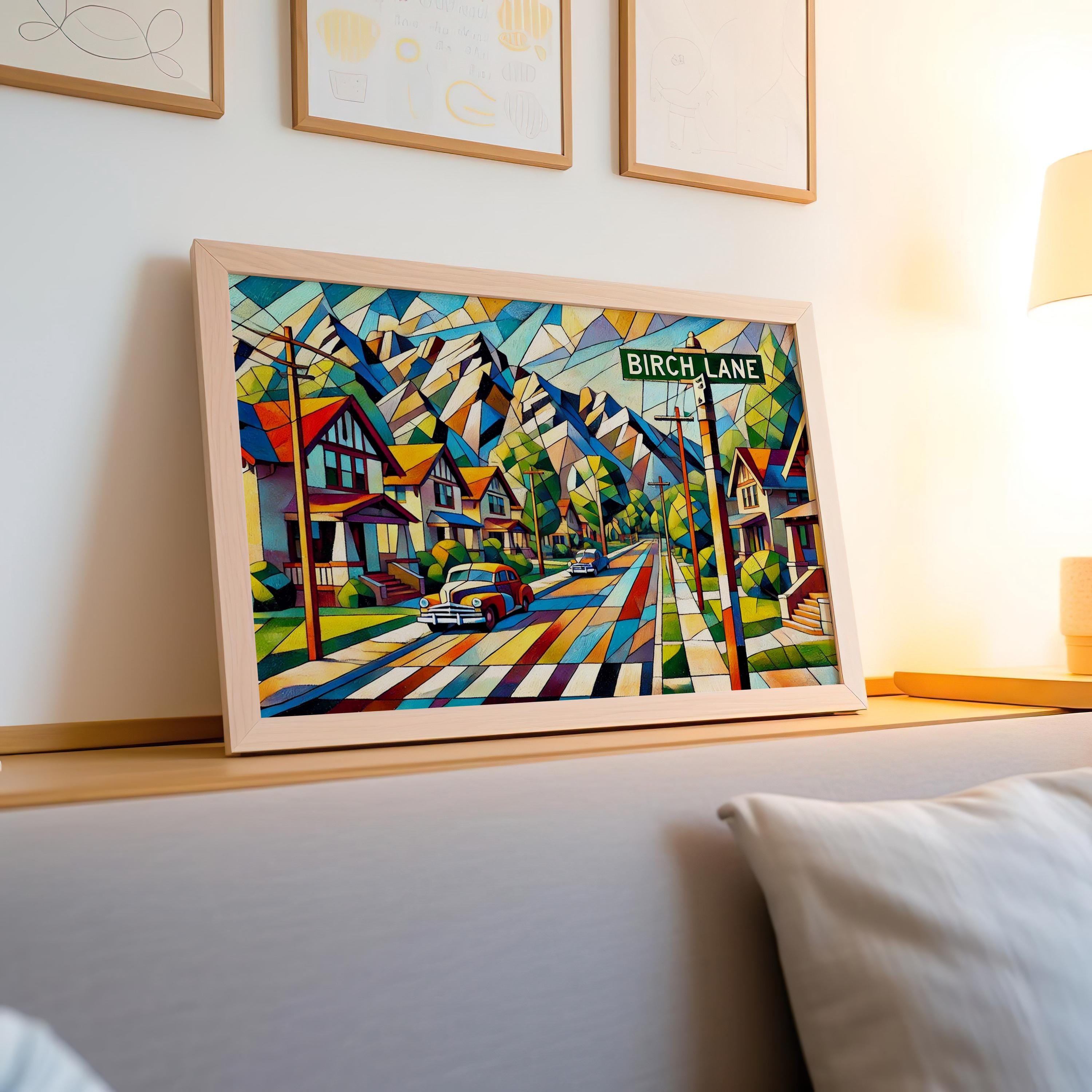 Birch Ln Wall Art Print - Colorado Travel Poster, Boulder Art, Housewarming Gift, Colorado Souvenir, Birch Lane Decor