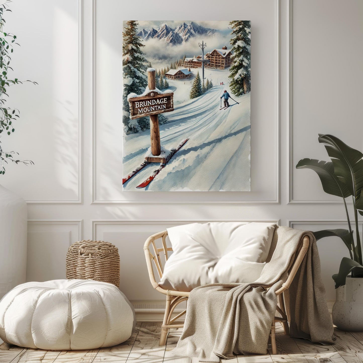 Brundage Mountain Ski Print: Idaho Winter Travel Poster
